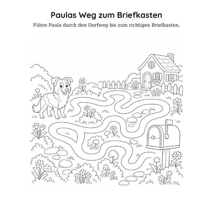 Echte Mitmachseite aus Paulas Pfotenpost