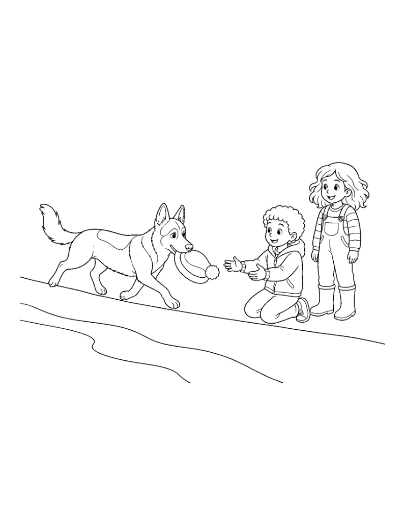 Original-Illustration auf Seite 13 aus Kuno und das große Drachenfest